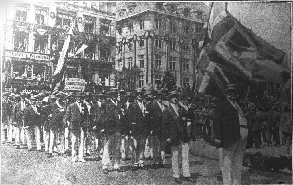 A British team takes part in the 12th Turnfest in Leipzig