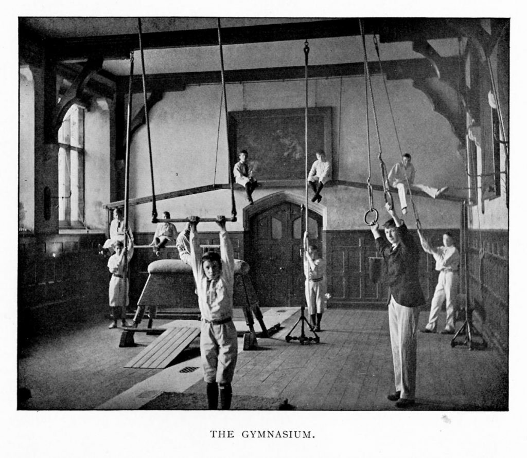 1890's Ushaw College gym.- catholic priest college Durham